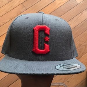 Grey Live Fit SnapBack with red logo
